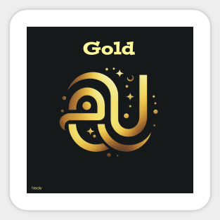 Beautiful Gold . Sticker